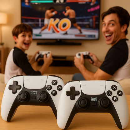 GameNova 4K Game Stick 128GB mit 30.000 Retro-Spielen und zwei Wireless-Controllern im Komplett-Bundle