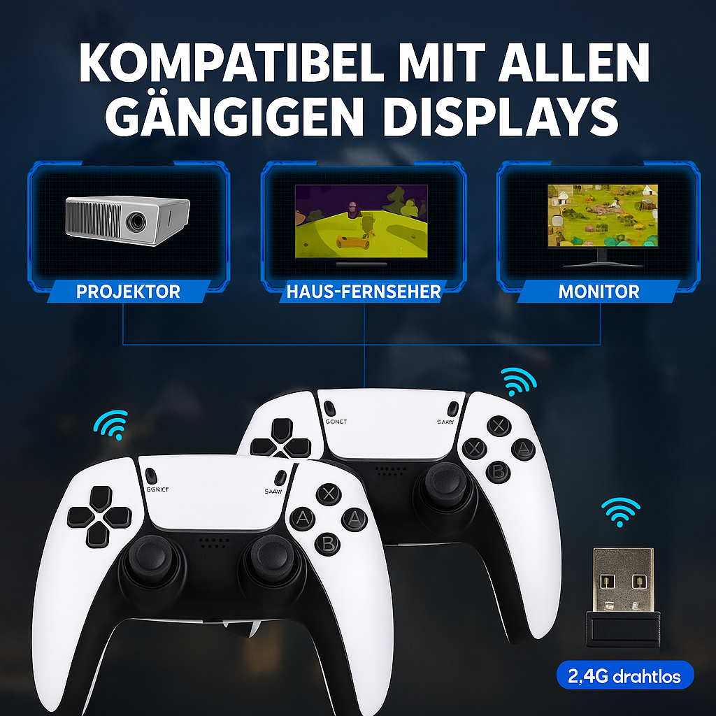 GameNova 4K Game Stick 64GB mit über 20.000 klassischen Retro-Spielen für den Fernseher