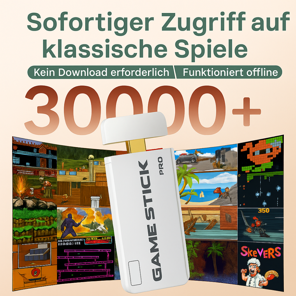 GameNova 4K Game Stick kompatibel mit Beamer, Haus-Fernseher und Monitor